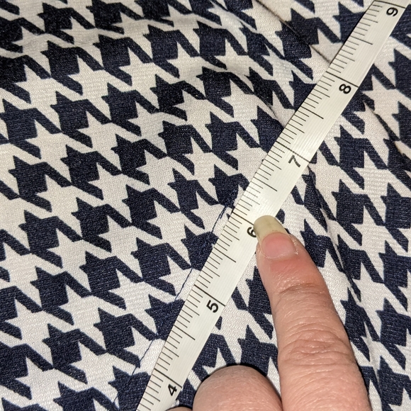 Lila Kass houndstooth blue Navy red white knit midi dress EU size xxxxl us 16.5 - Picture 15 of 15